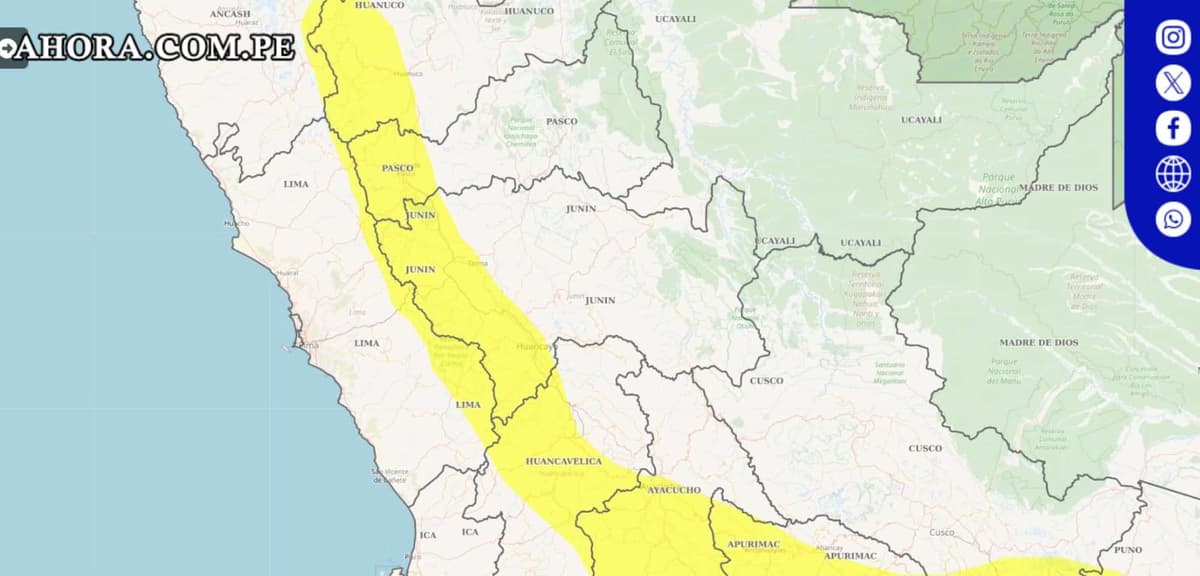 Alerta por fuertes vientos en la sierra centro y sur del Perú