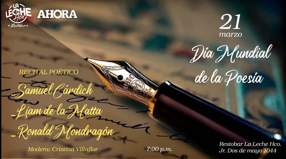 Huánuco celebra Día Mundial de la Poesía