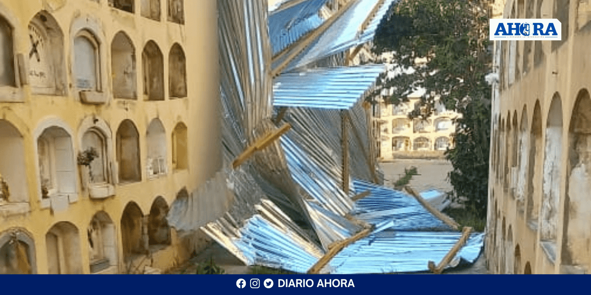 Fuertes vientos arrancan techos del cementerio Augusto Figueroa Villamil