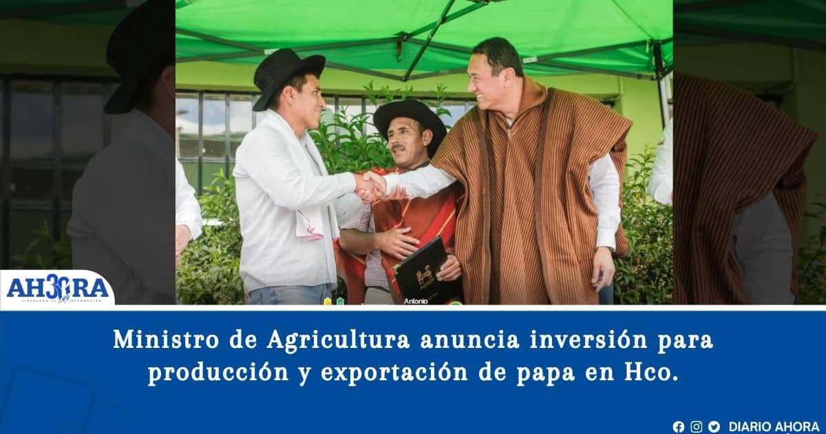 Ministro de Agricultura anuncia inversión para producción y exportación de papa en Hco.