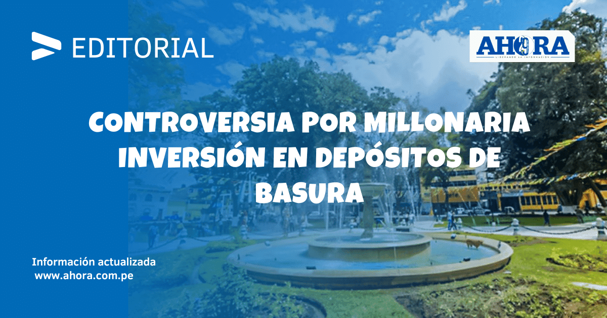 Controversia por millonaria inversión en depósitos de basura