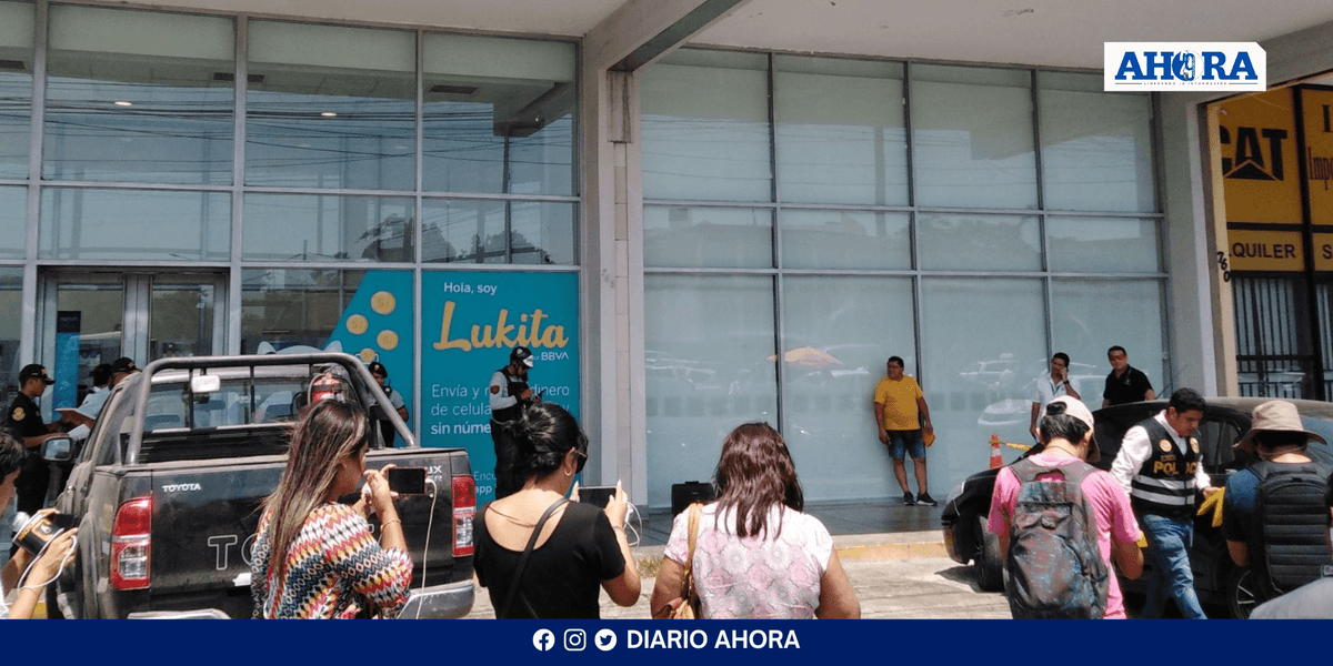 Asalto en banco BBVA en Callao deja un guardia herido