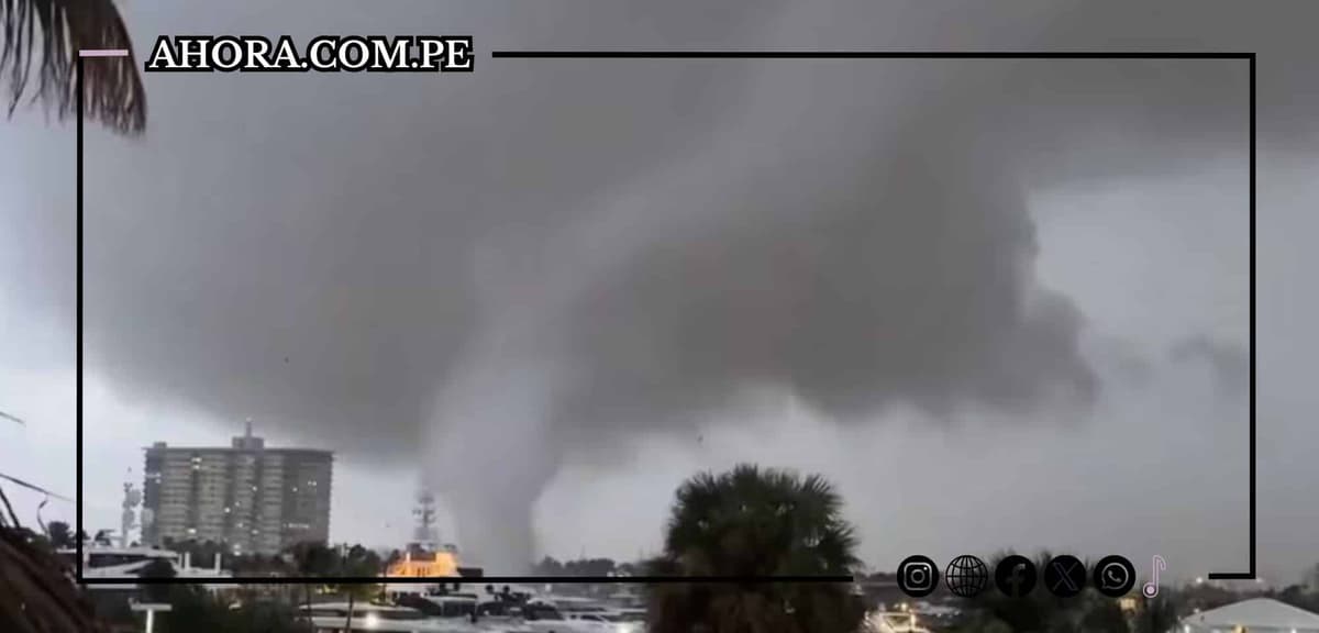 Tornado en Fort Lauderdale deja secuelas en barcos y líneas eléctricas