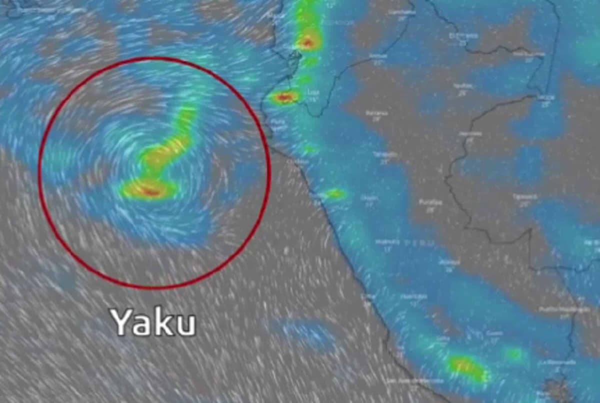 Ciclón Yaku amenaza con causar lluvias hasta la quincena de marzo