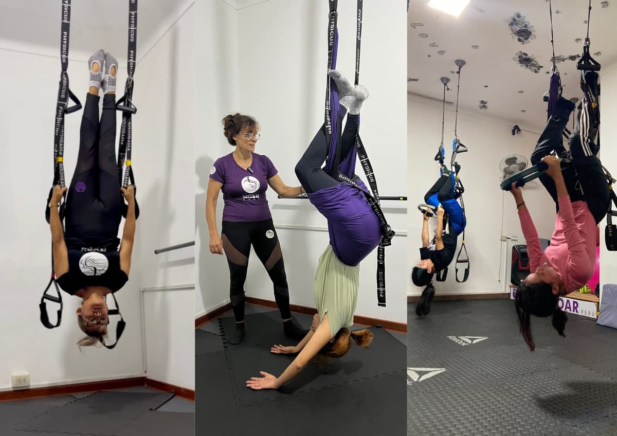 Pilates aereo la disciplina deportiva que desafia tu balance y te ofrece una perspectiva corporal unica