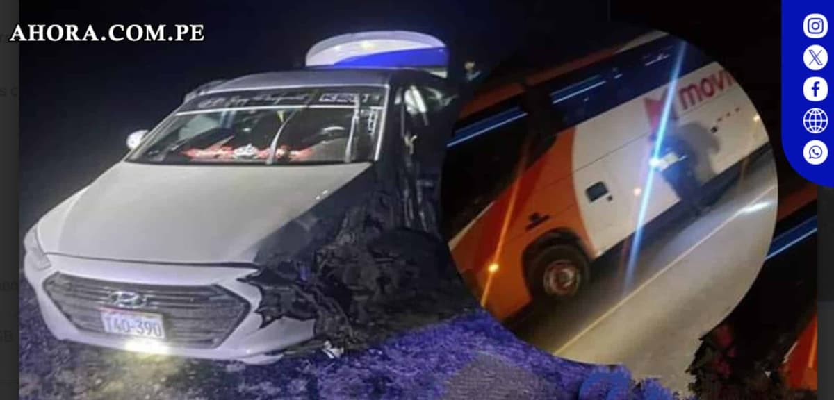 Accidente en Cátac: Bus de Móvil Buss y automóvil colisionan de frente