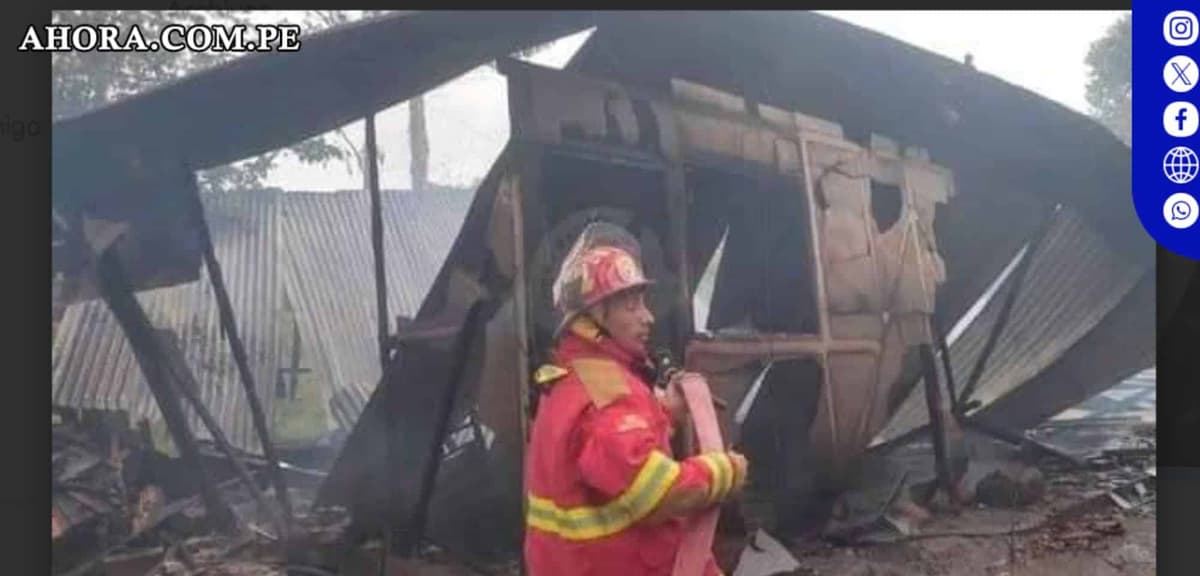 Familia damnificada tras incendio en Villa Rica por cocina rustica 