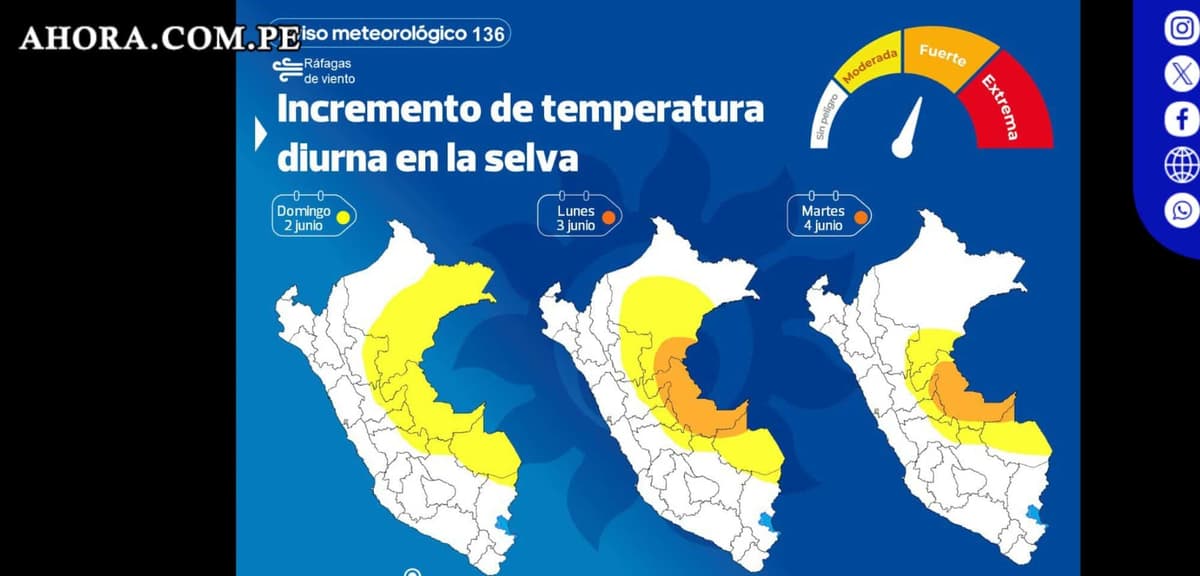 Advierten temperaturas superiores a 33°C en la selva para este fin de semana
