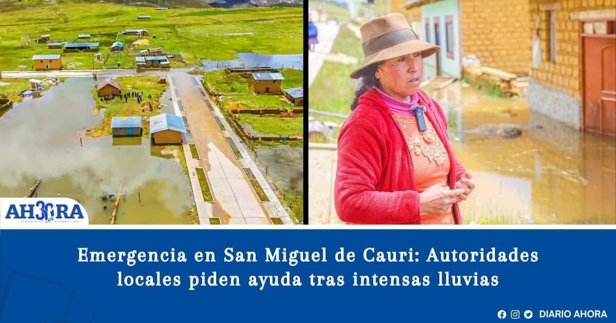 Emergencia en San Miguel de Cauri: Autoridades locales piden ayuda tras intensas lluvias