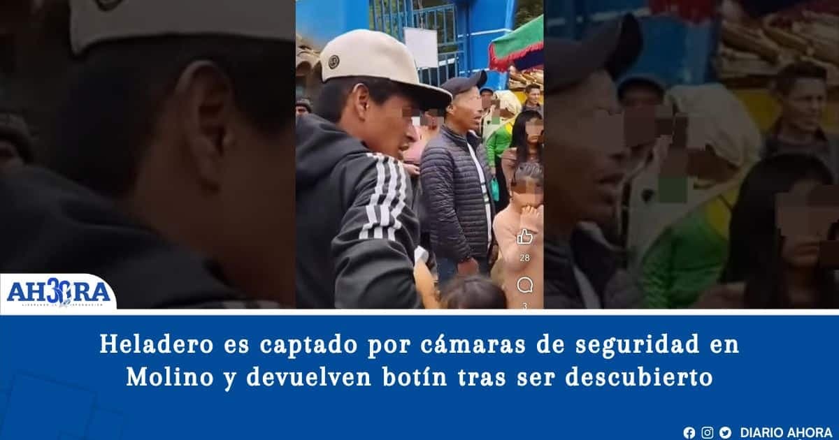 Heladero es captado por cámaras de seguridad en Molino y devuelven botín tras ser descubierto
