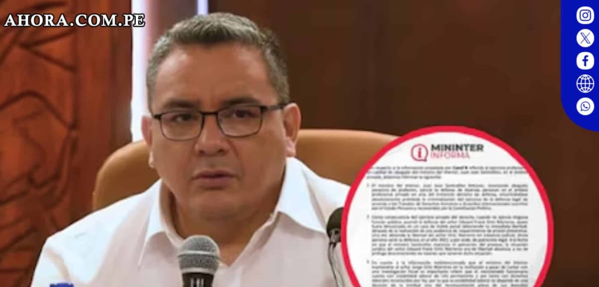 Mininter emite comunicado sobre defensa de Juan José Santiváñez a prófugo de la justicia
