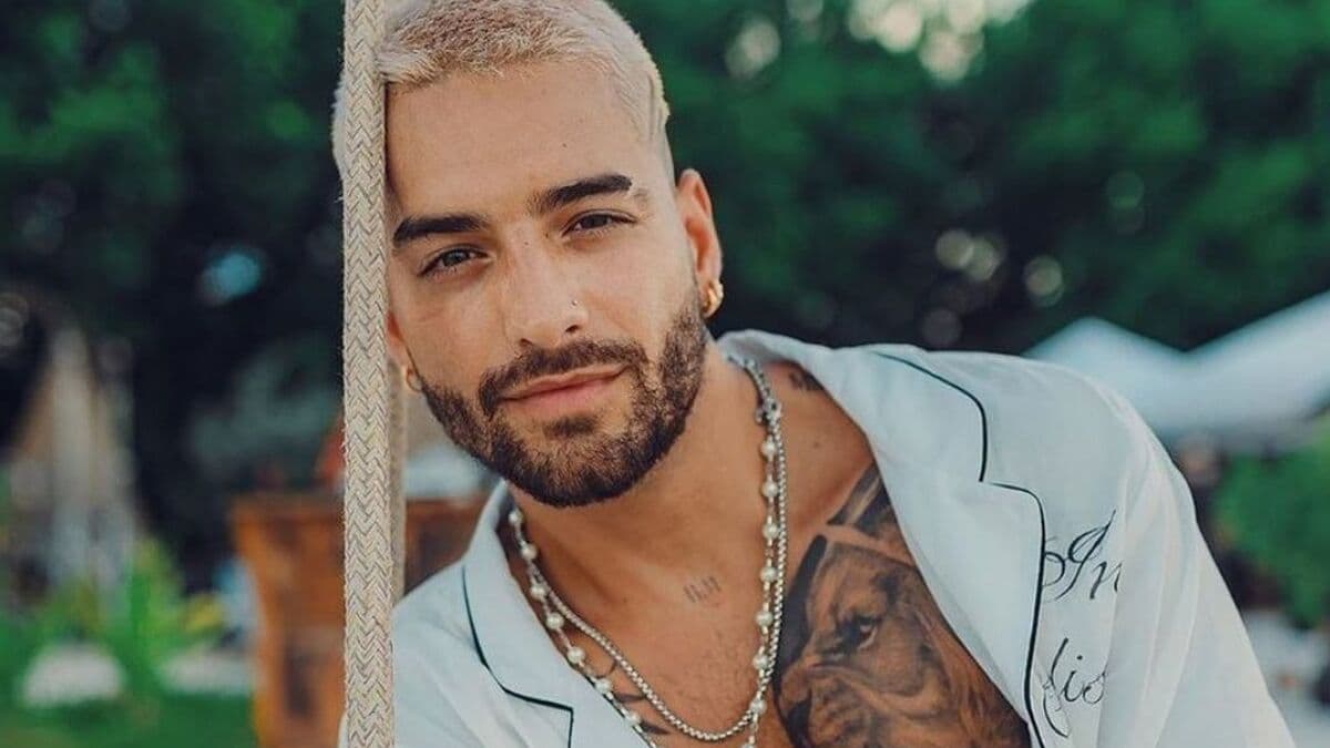 El 2021 para Maluma ha sido increible "Gracias santa" frase que expresó para mostrar a su novia