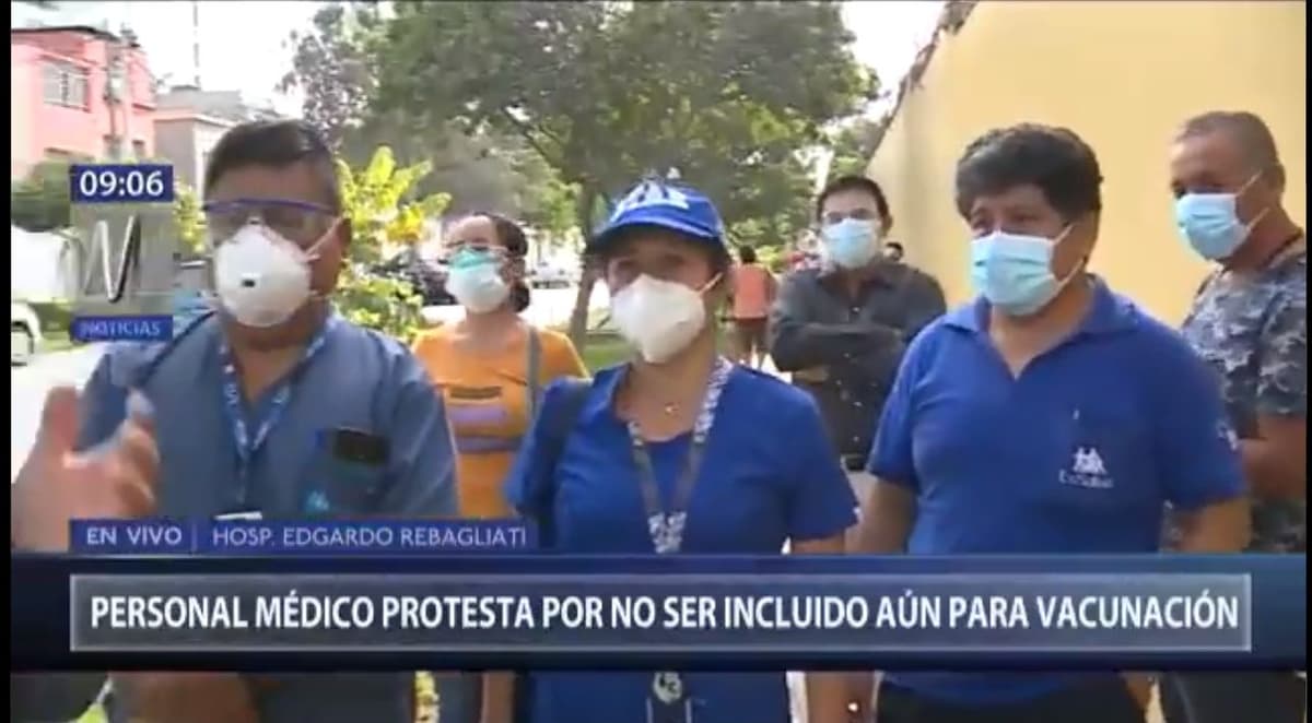 Video: Personal médico del Hospital Rebagliati reclaman por no ser incluido aún para vacunación