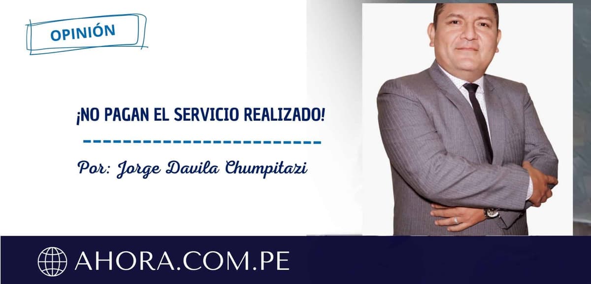¡NO PAGAN EL SERVICIO REALIZADO!