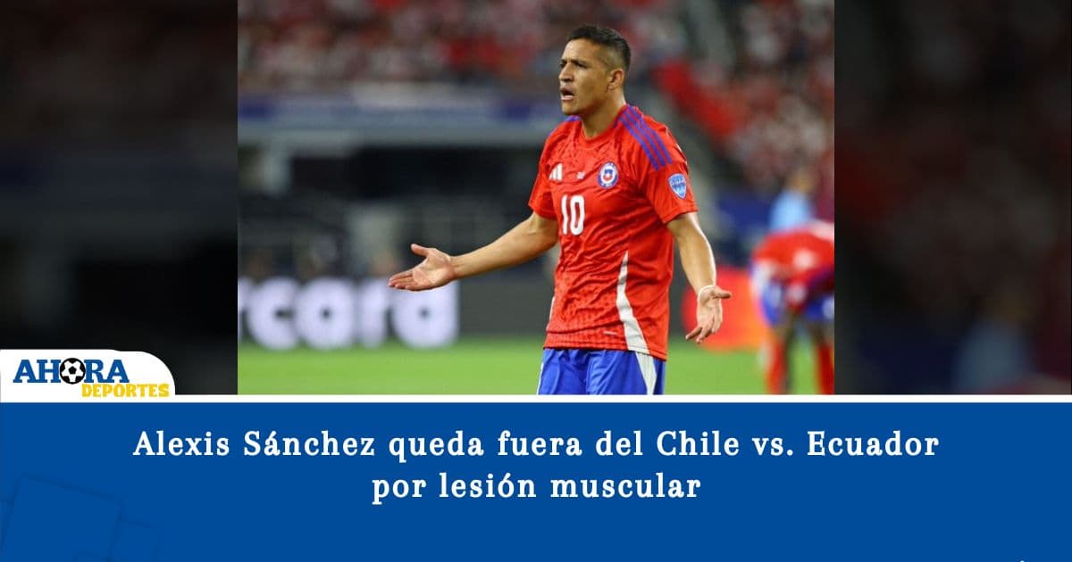 Alexis Sánchez queda fuera del Chile vs. Ecuador por lesión muscular