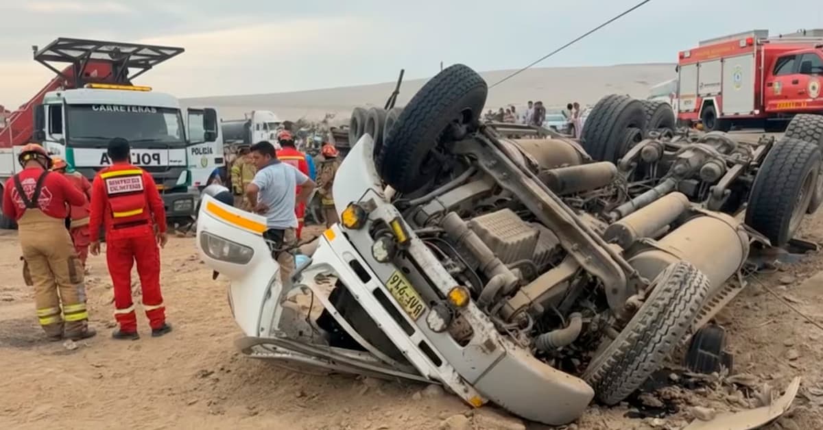 Huacho: Tráiler aplasta miniván, mueren 5, madre y bebé víctimas