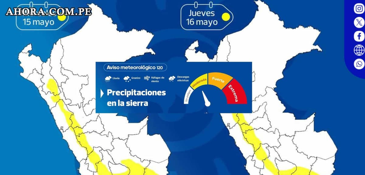 Aviso amarillo: Alerta de nieve y granizo para el 15 y 16 de mayo