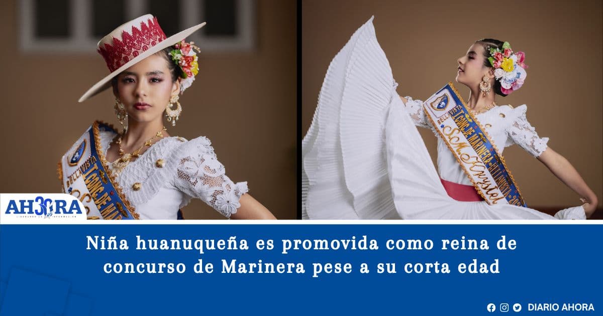 Niña huanuqueña es promovida como reina de concurso de Marinera pese a su corta edad
