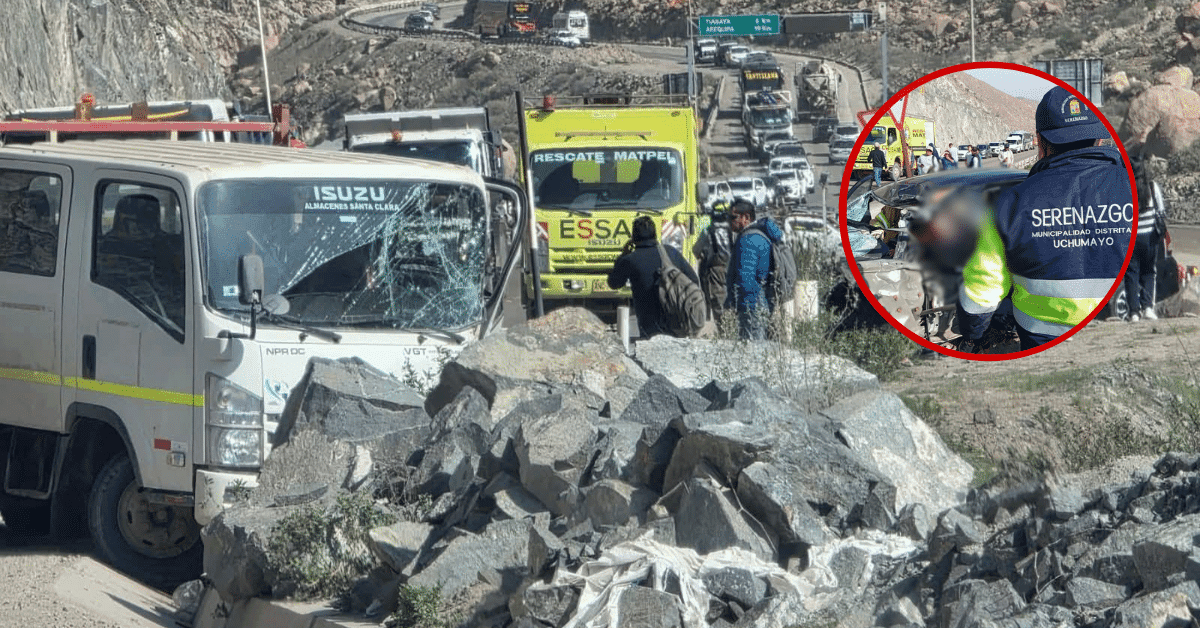 Arequipa: Triple choque deja cuatro heridos vía Cerro Verde