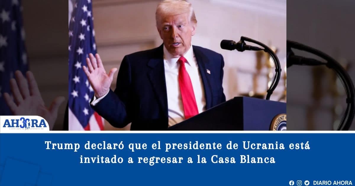 Trump declaró que el presidente de Ucrania está invitado a regresar a la Casa Blanca