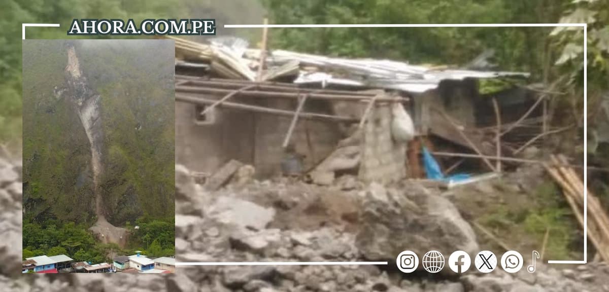 Desprendimiento de Cerro en Cayumba: Pareja se salva milagrosamente
