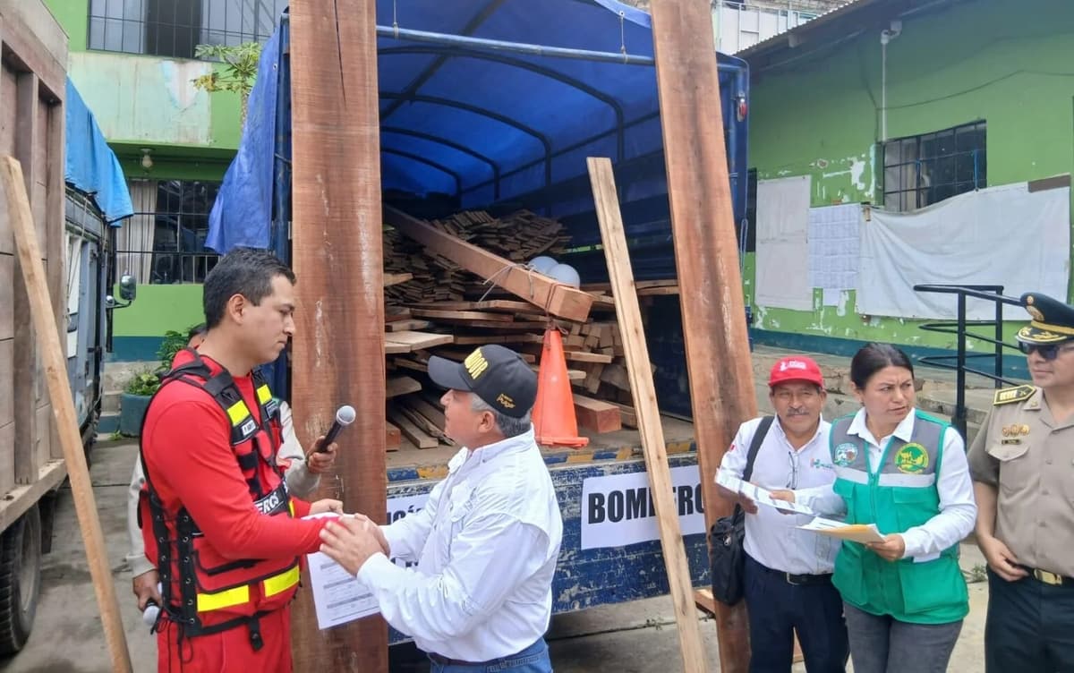 Huánuco: Más de 17 mil pies tablares de madera incautada son entregados a instituciones públicas 