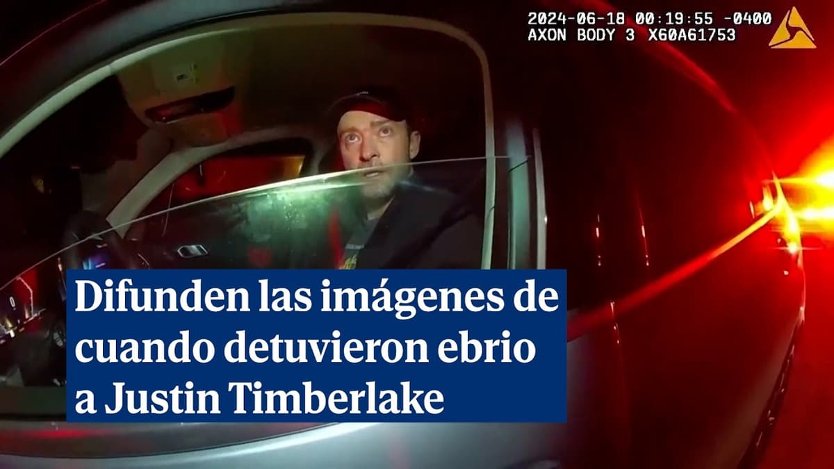 Justin Timberlake ebrio: Publican imágenes de su arresto en 2024