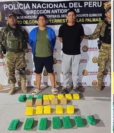 Ocultaban más de 23 kilos de droga en vehículo: dictan nueve meses de prisión preventiva para dos investigados