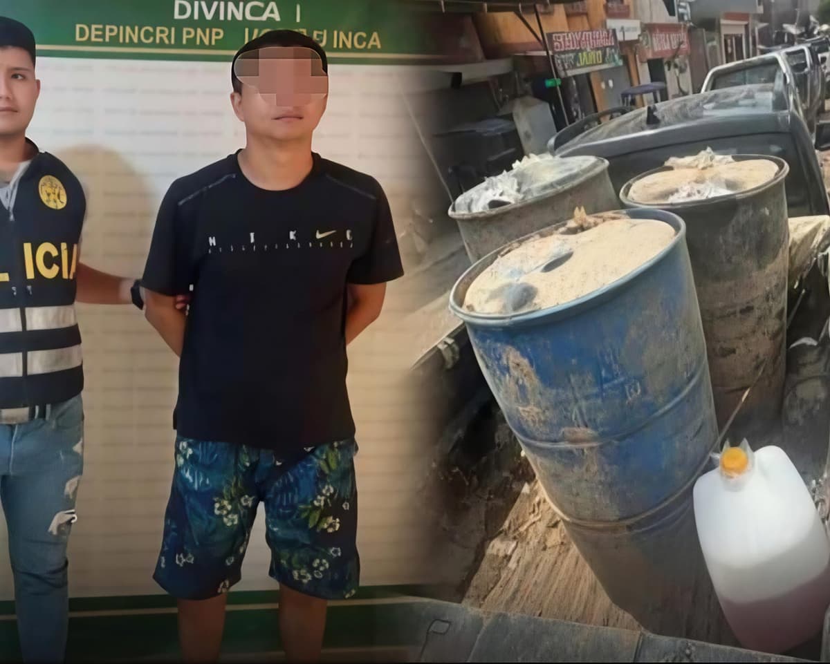 Intervienen en Puerto Inca a ciudadano chino con 180 galones de combustible
