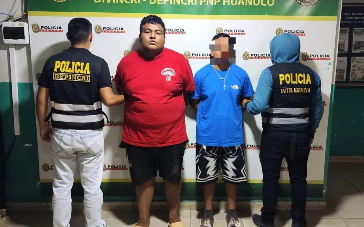 Detienen a ex trabajador acusado de extorsionar a comerciante con apoyo de un menor en Huánuco
