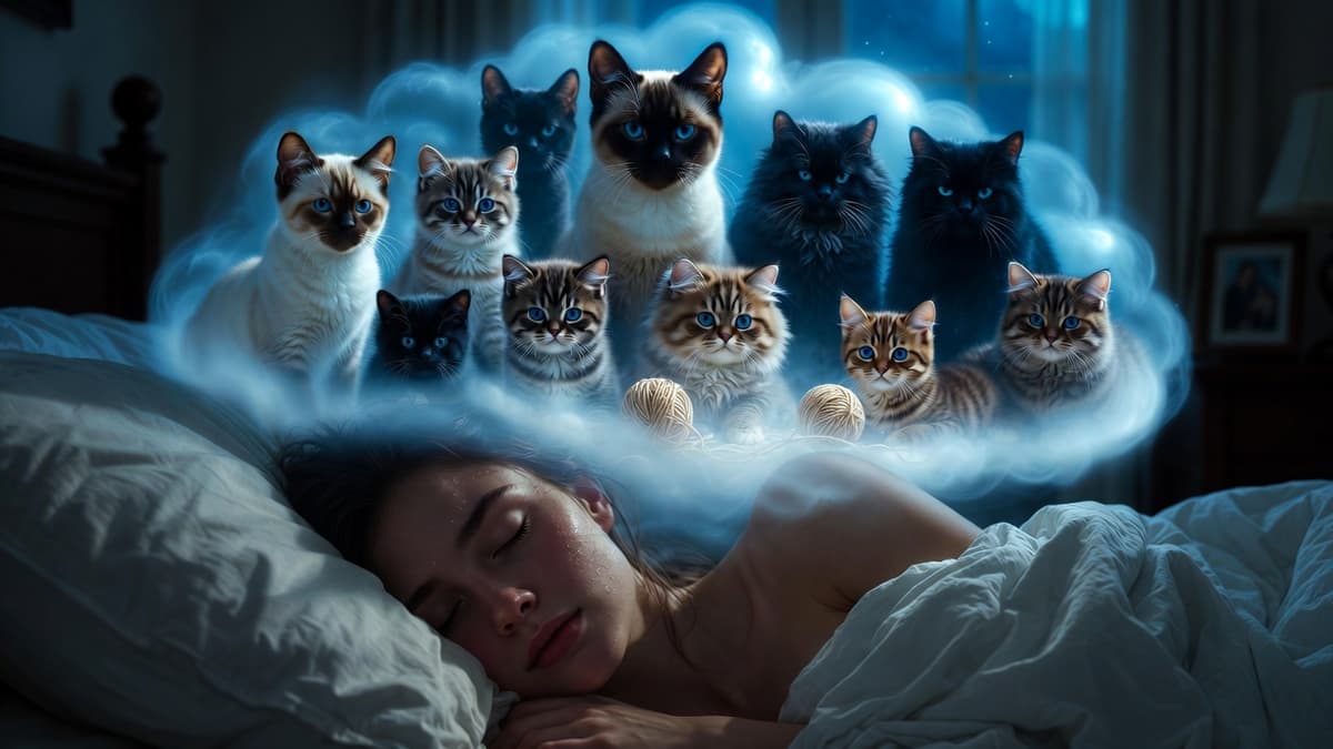 ¿Gatos en tus sueños? 9 significados según el color y comportamiento del felino