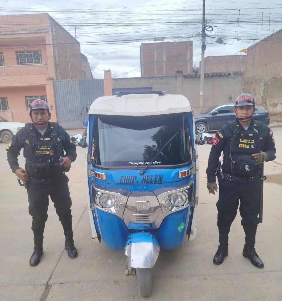 Policía ubica trimóvil y motocicletas con denuncia por robo