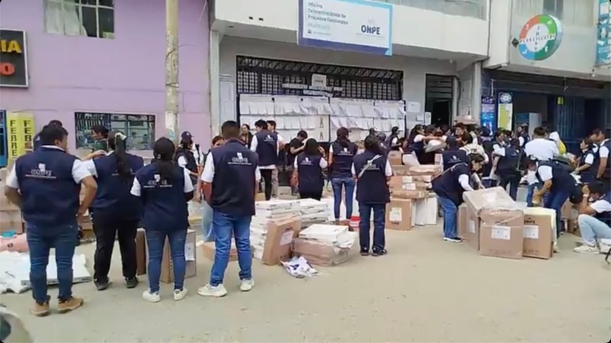 Retraso en recepción de actas votadas genera congestión en la ODPE Huánuco