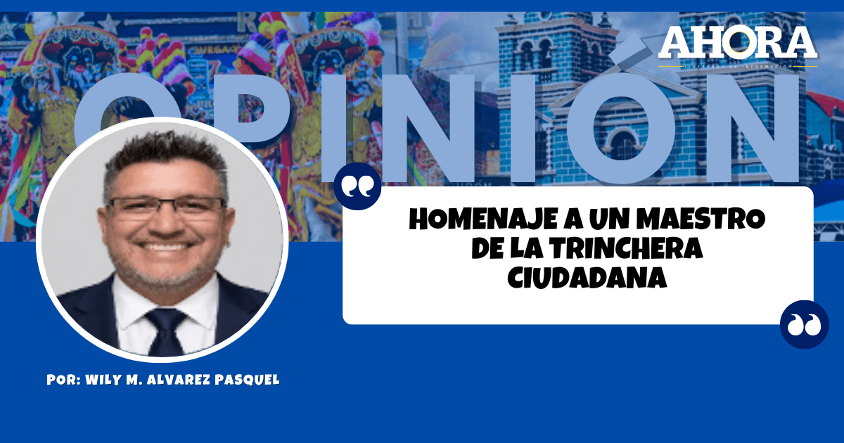 HOMENAJE A UN MAESTRO DE LA TRINCHERA CIUDADANA
