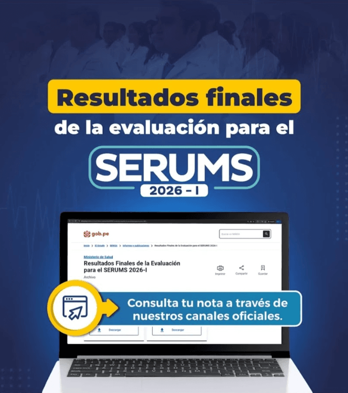 Minsa publica resultados finales del Serums 2026-I