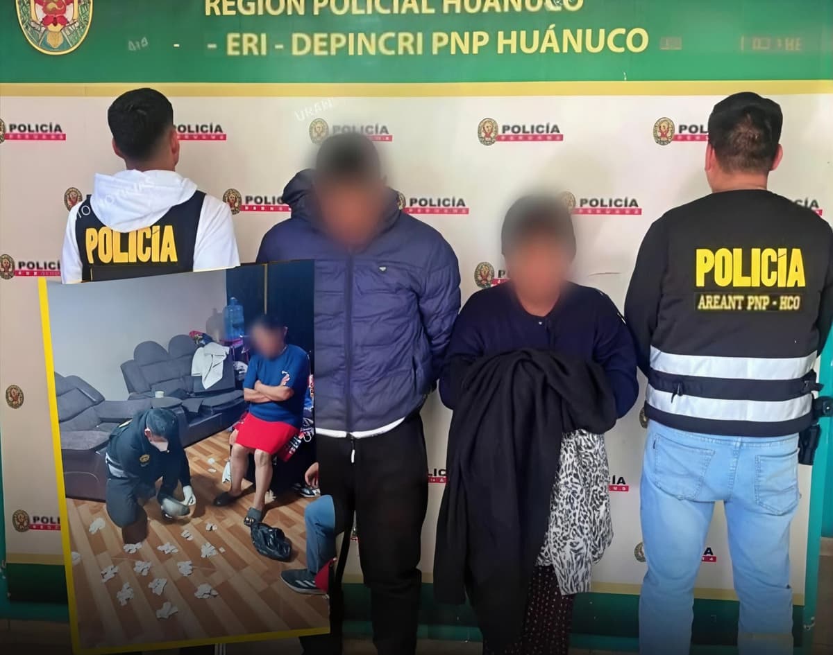 Capturan a cuatro personas por presunto tráfico ilícito de drogas en Huánuco