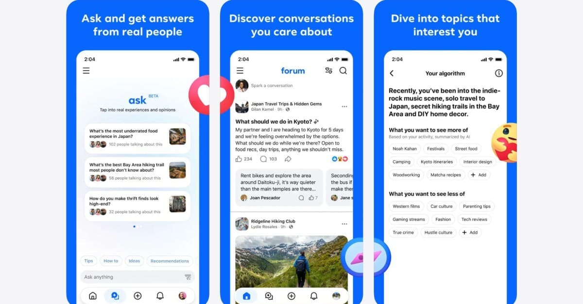 Meta lanza un plataforma que combina foros de Reddit, la conectividad de Facebook y la inteligencia artificial de Google