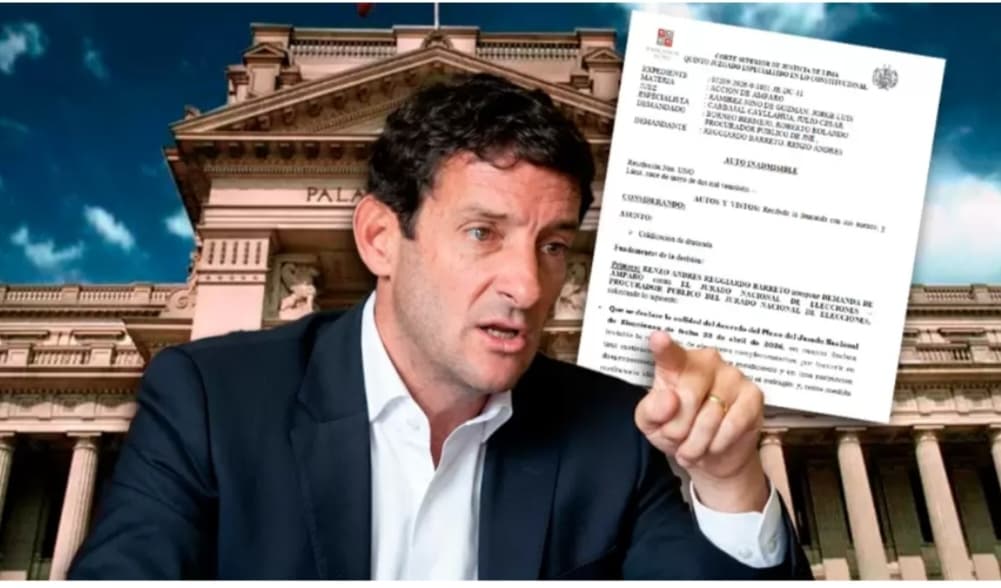 Poder Judicial frena demanda de Reggiardo contra el JNE por elecciones complementarias