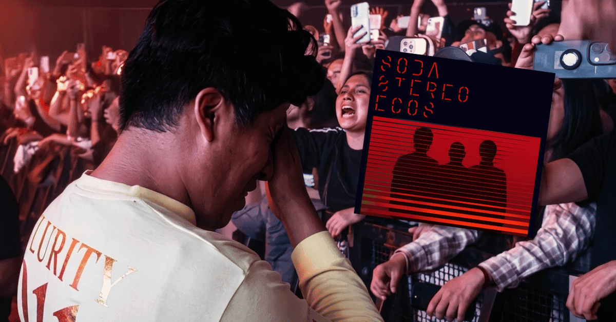 Un agente de seguridad se emociona con Soda Stereo en Lima