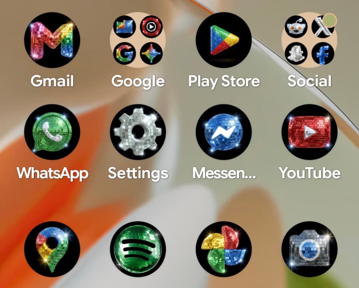 Google lanza iconos de bolitas brillantes con un mensaje de precaución