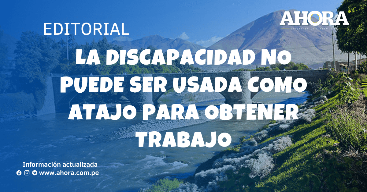 La discapacidad no puede ser usada como atajo para obtener trabajo