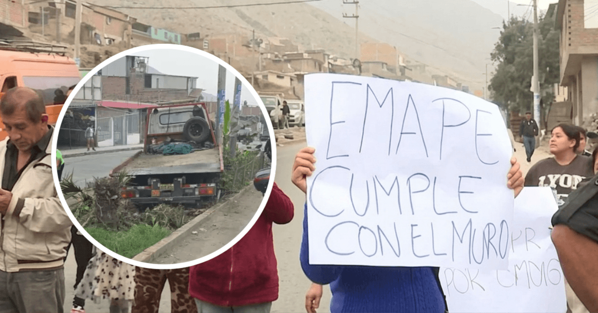 Vecinos de Comas exigen muro de contención tras múltiples accidentes en Pasamayito