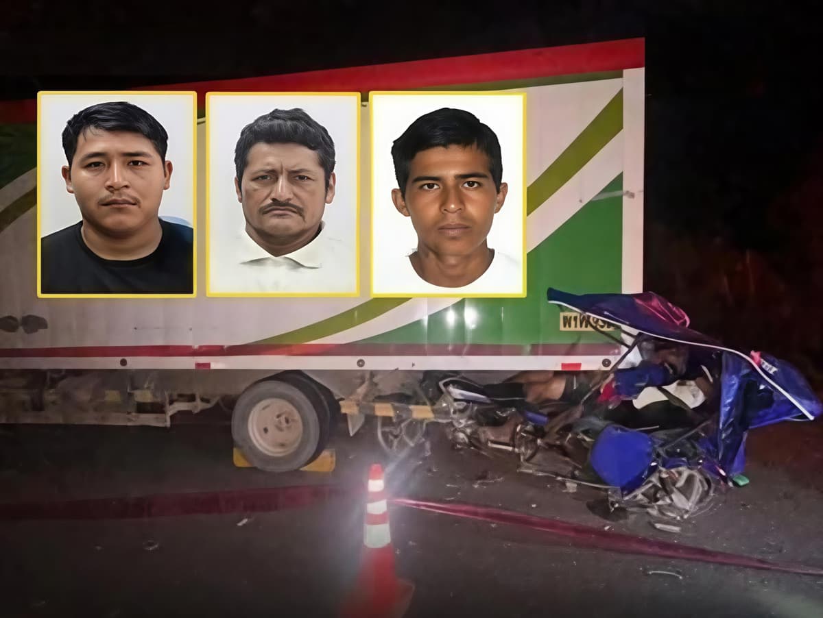Tres muertos deja choque de motokar contra camión estacionado en Pucayacu