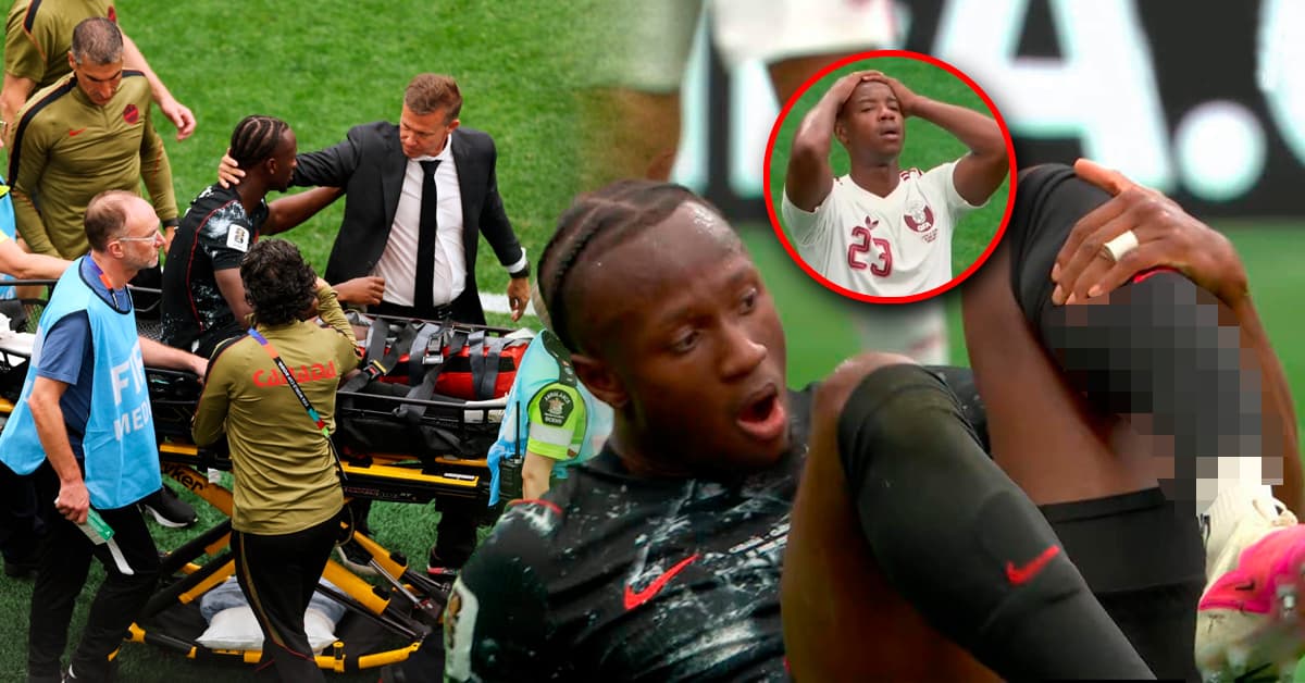 Ismaël Koné sufre una grave lesión durante el partido entre Canadá y Qatar en el Mundial 2026