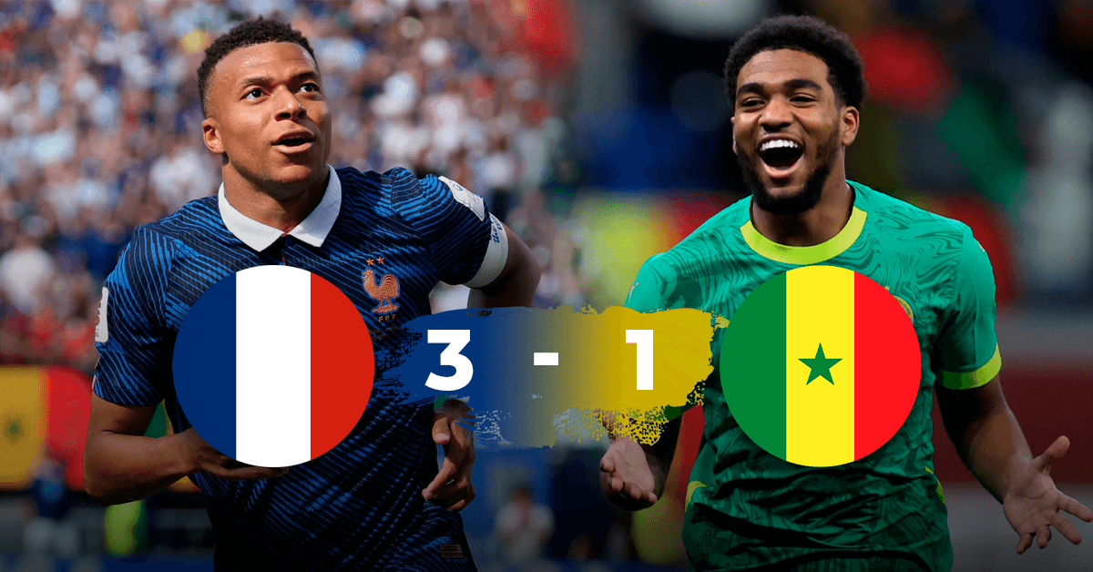Francia supera a Senegal 3-1 en un emocionante juego del Mundial 2026 con Mbappé destacado