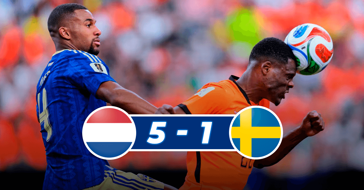 Países Bajos rompe récord con victoria 5-1 a Suecia y sigue invicto en Mundiales