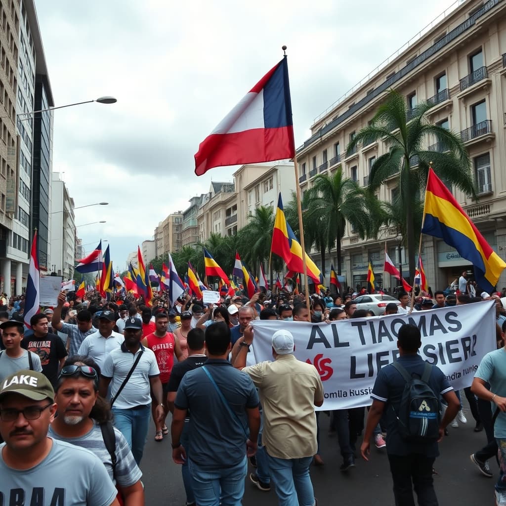 Roberto Sánchez encabeza marcha exigiendo transparencia electoral en Lima