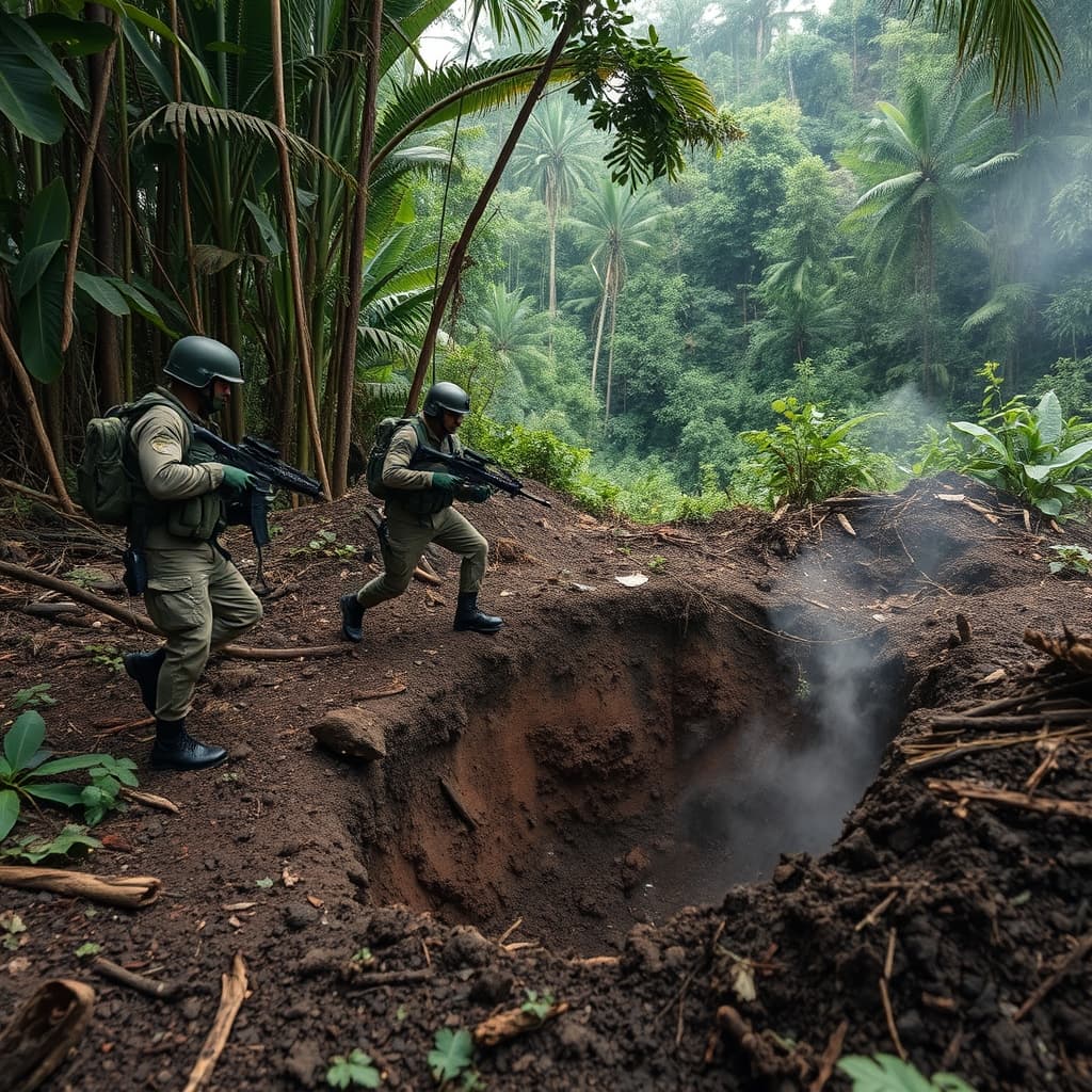 Comando Especial del Vraem destruye dos pozos de maceración con cinco toneladas de hoja de coca