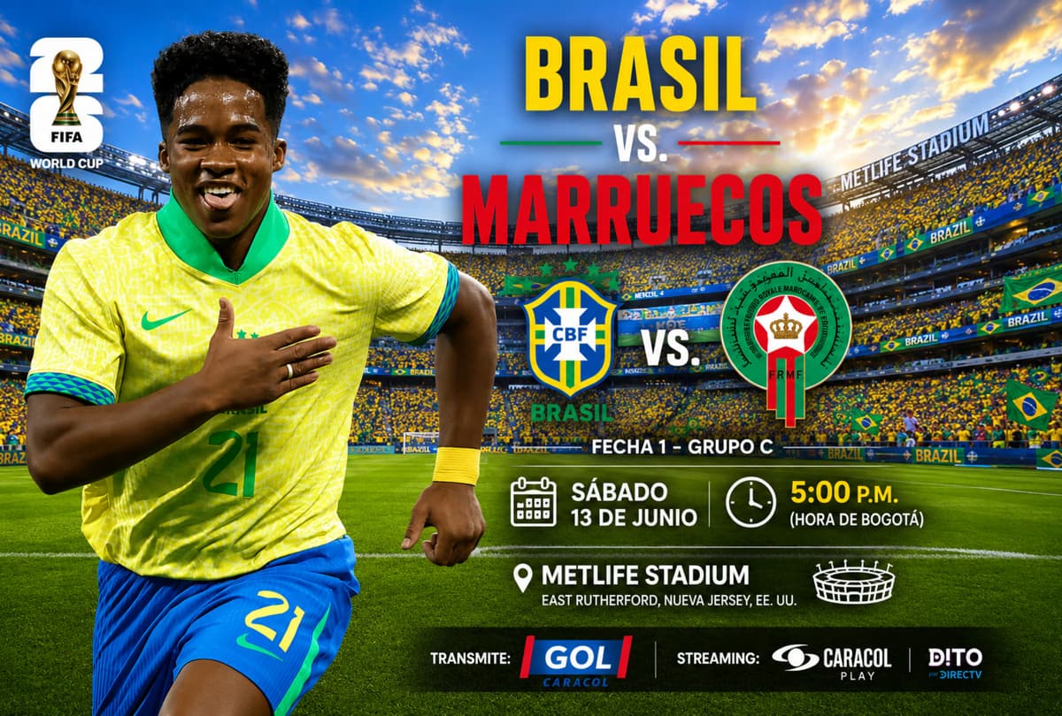 Brasil vs. Marruecos: hora y canales para ver el debut mundialista por GOL Caracol TV