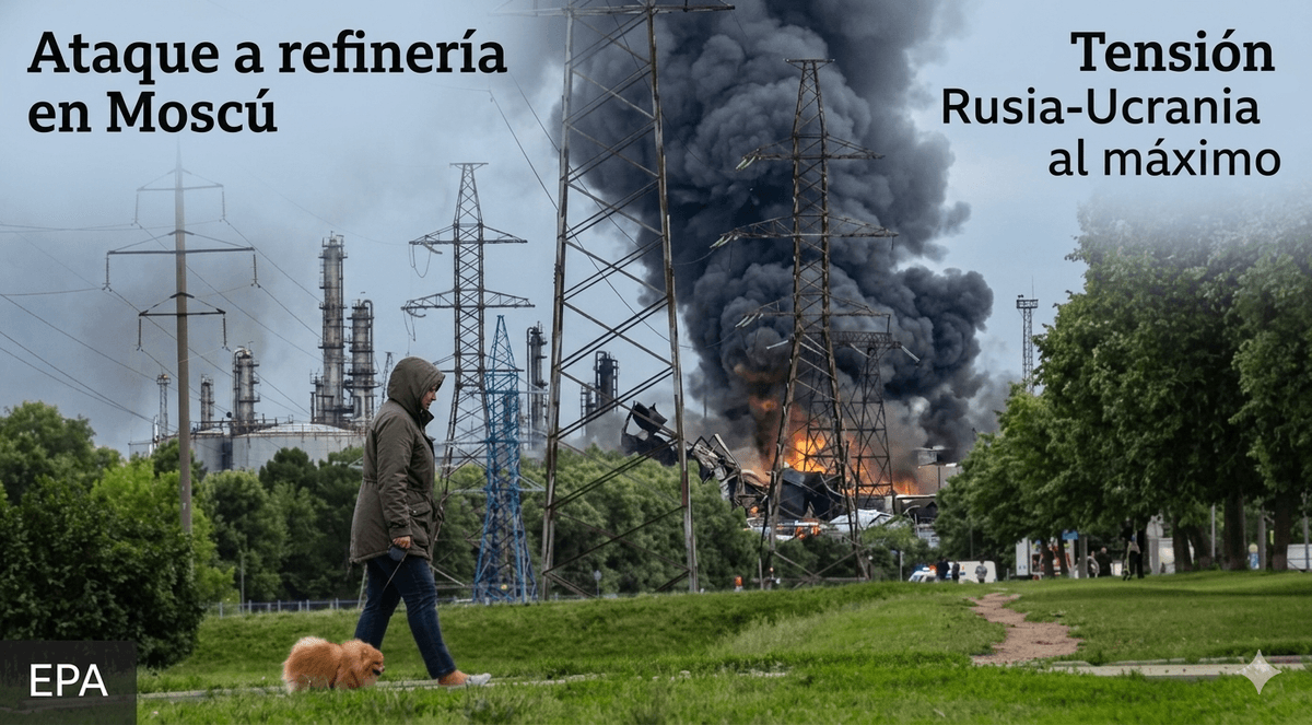 Ataque a refinería en Moscú eleva tensión entre Rusia y Ucrania